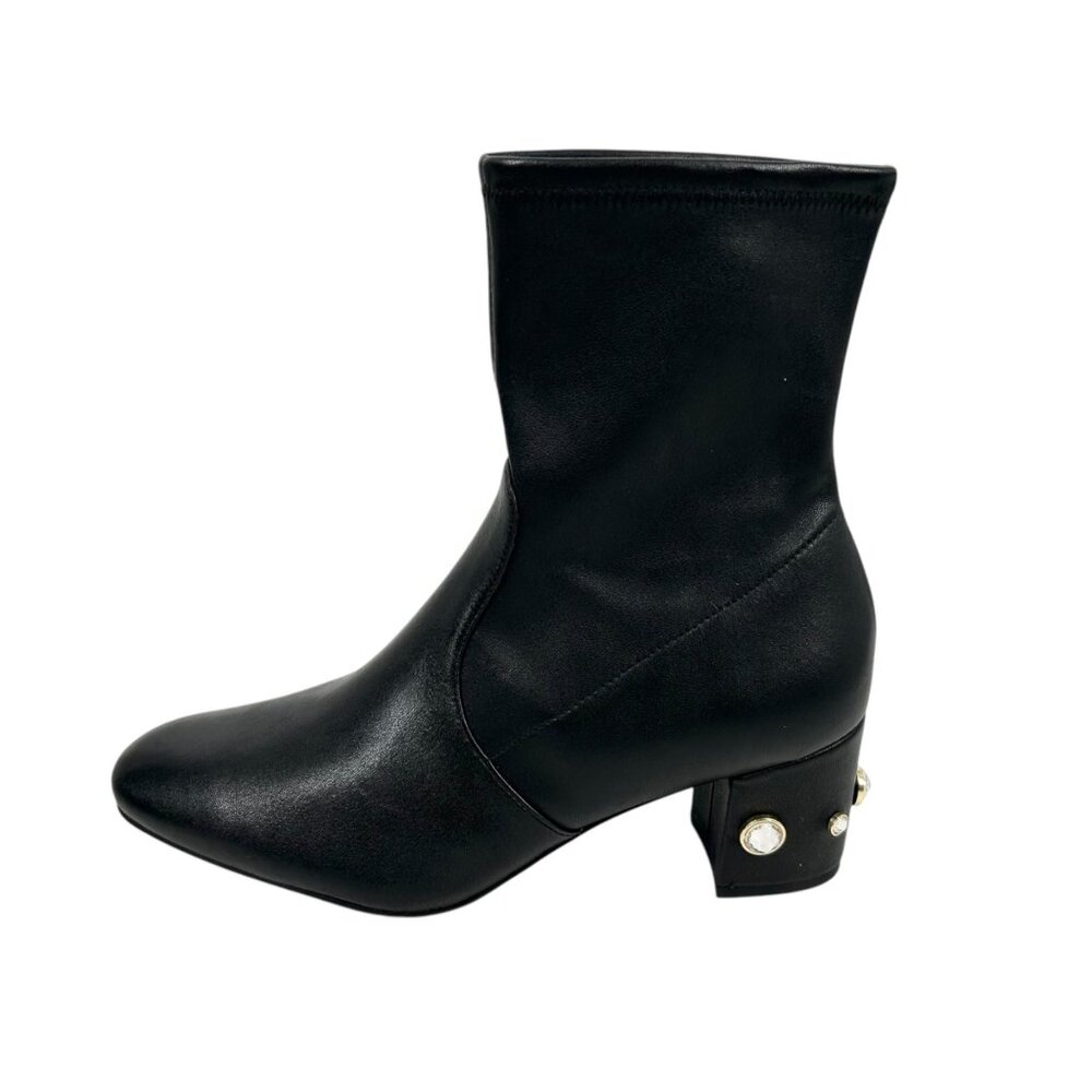 NWOB Stuart Weitzman Allshine Embellished Leather Heeled Boots - Picture 4 of 11